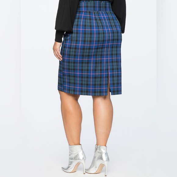 ELOQUII Plaid Column Skirt - Picture 11 of 11